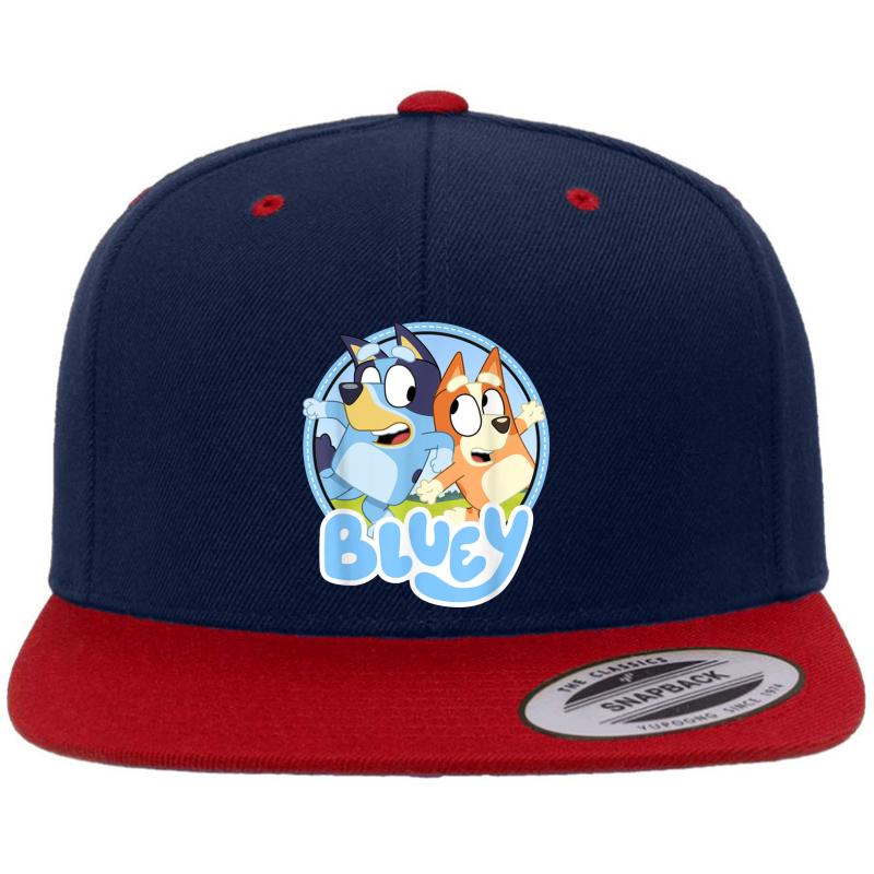 Anime Blueys Mom  Premium Flat Bill Snapback Cap  Navy