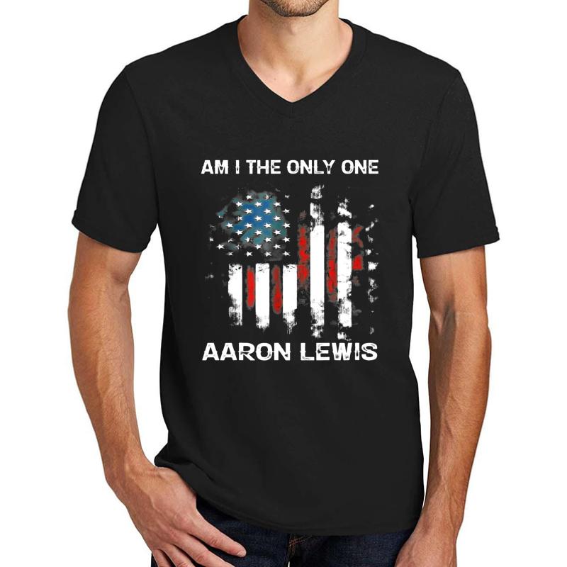 Aaron Lewis - Am I The Only One Unisex V-Neck T-Shirt Men Black