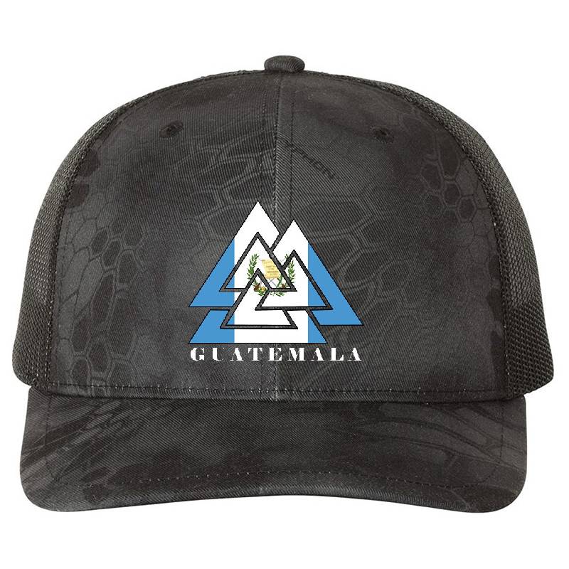 Guatemala Emblem Premium Flat Bill Snapback Caps