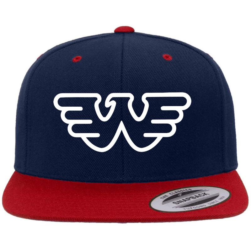 Waylon Jennings Premium Flat Bill Snapback Cap  Navy