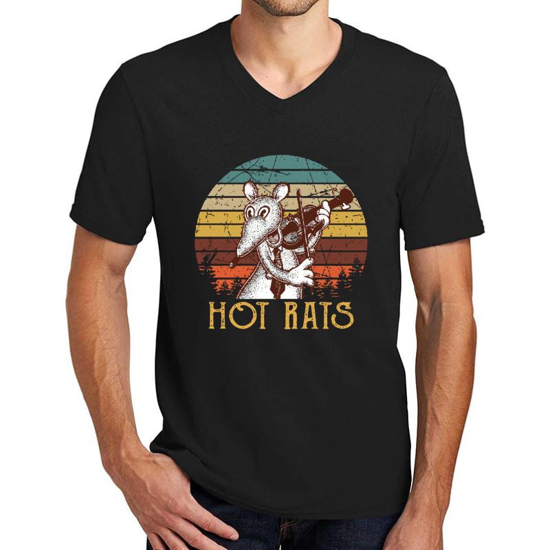 Vintage Frank Art Zappa Hot Rats Gift For Men Women Unisex V-Neck T-Shirt Men Black