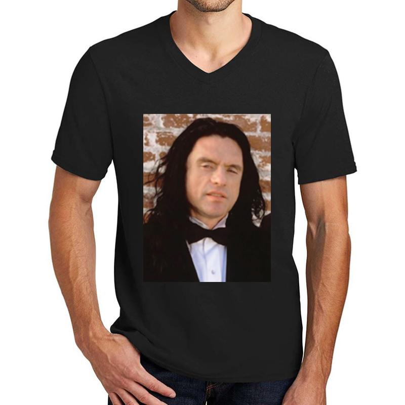 Tommy Wiseau Unisex V-Neck T-Shirt Men Black