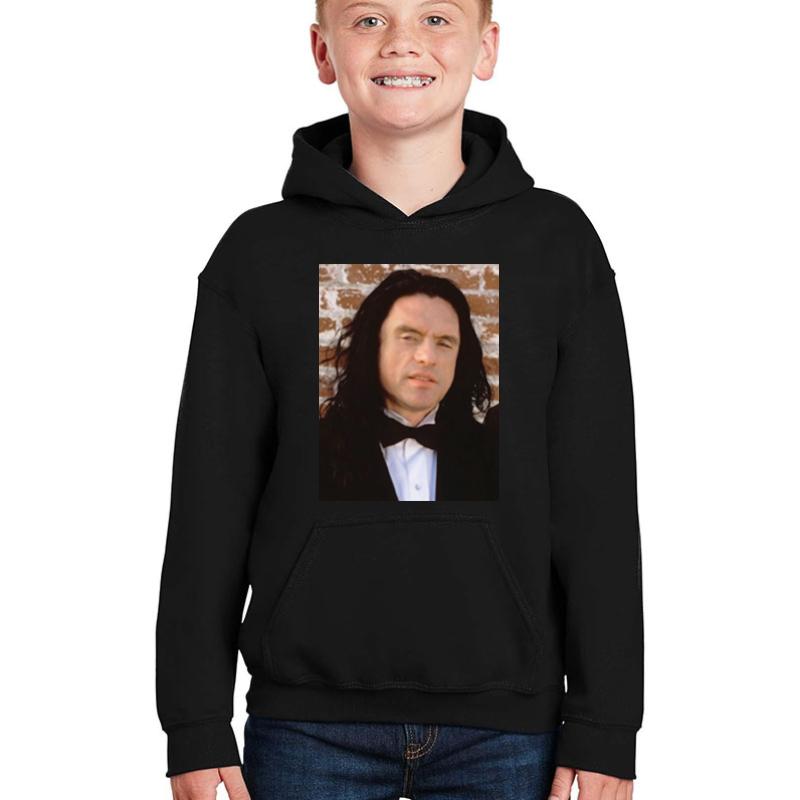 Tommy Wiseau Youth Hooded Sweatshirt Boy Black