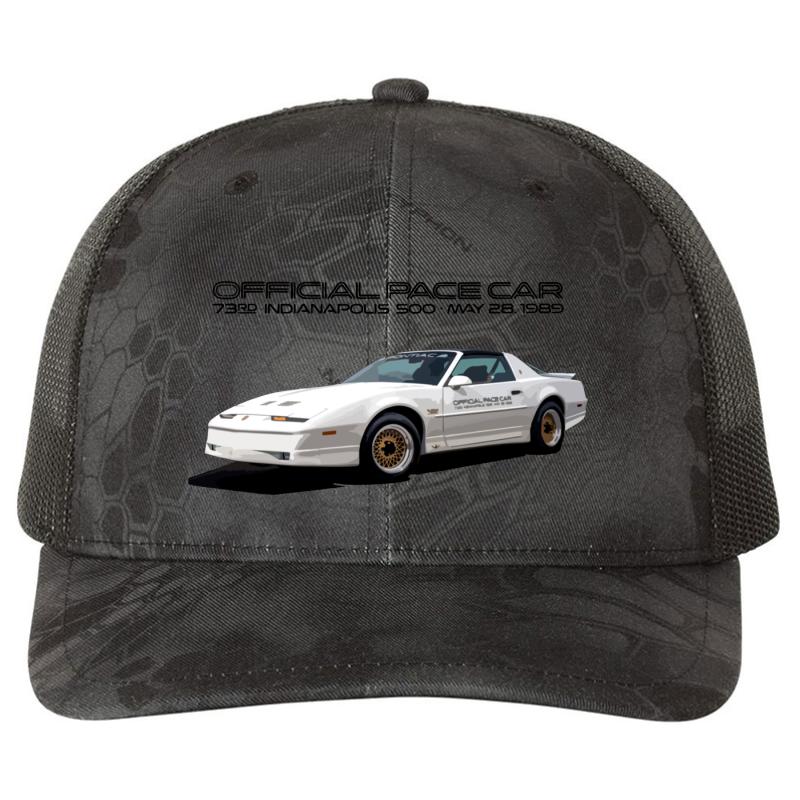 1989 Trans Am Pace Car 73Rd Indianapolis 500 Richardson Premium Trucker Snapback Cap  Kryptek Typhon Black