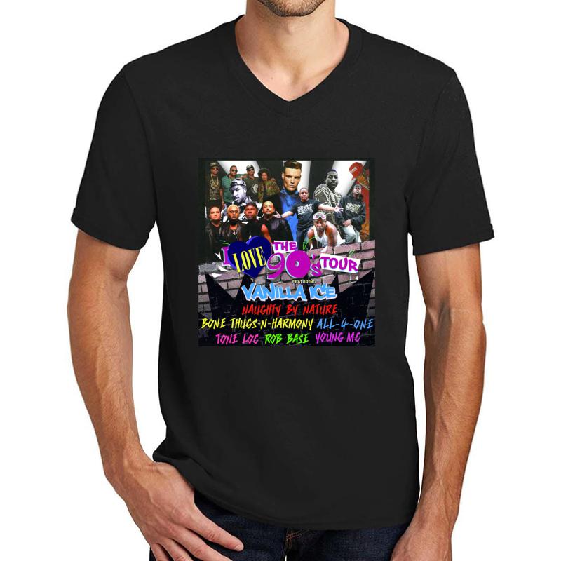 Vanilla Ice: I Love The '90S 2021 Summer Tour Unisex V-Neck T-Shirt Men Black