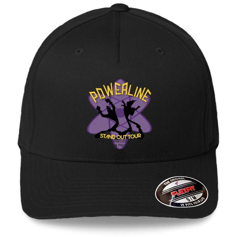 Vintage Powerline Concert Logo - A Goofy Movie Flexfit Baseball Cap  Black