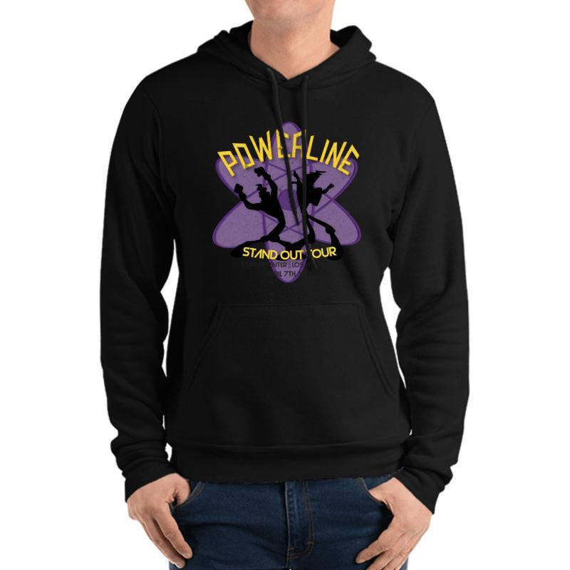 Vintage Powerline Concert Logo - A Goofy Movie Unisex Hooded Sweatshirt Men Black