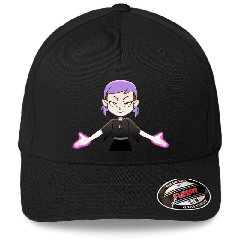 Amity Blight Updated Purple Hair Intro Flexfit Baseball Cap  Black