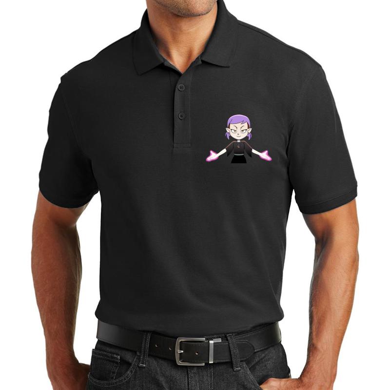 Amity Blight Updated Purple Hair Intro Unisex Polo Jersey Sport Shirt Men Black