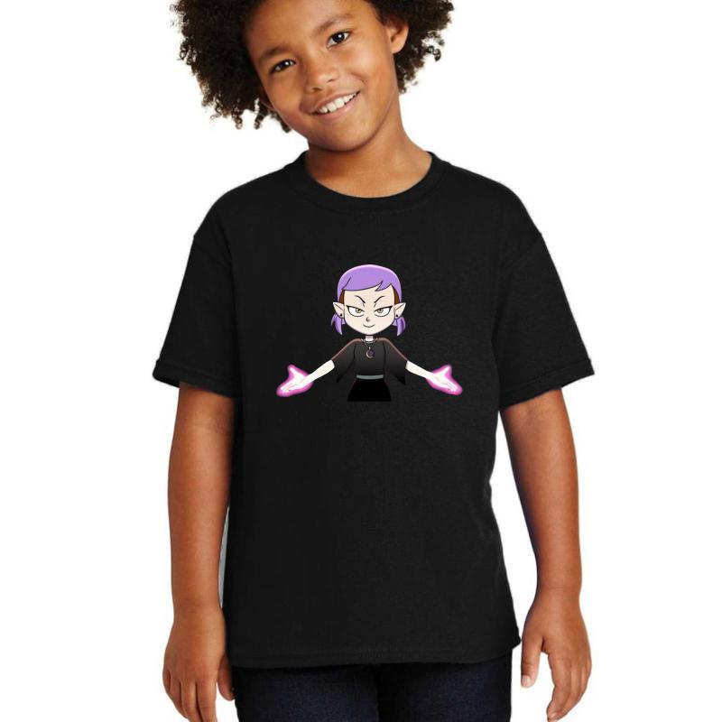 Amity Blight Updated Purple Hair Intro Youth T-Shirt Boy Black