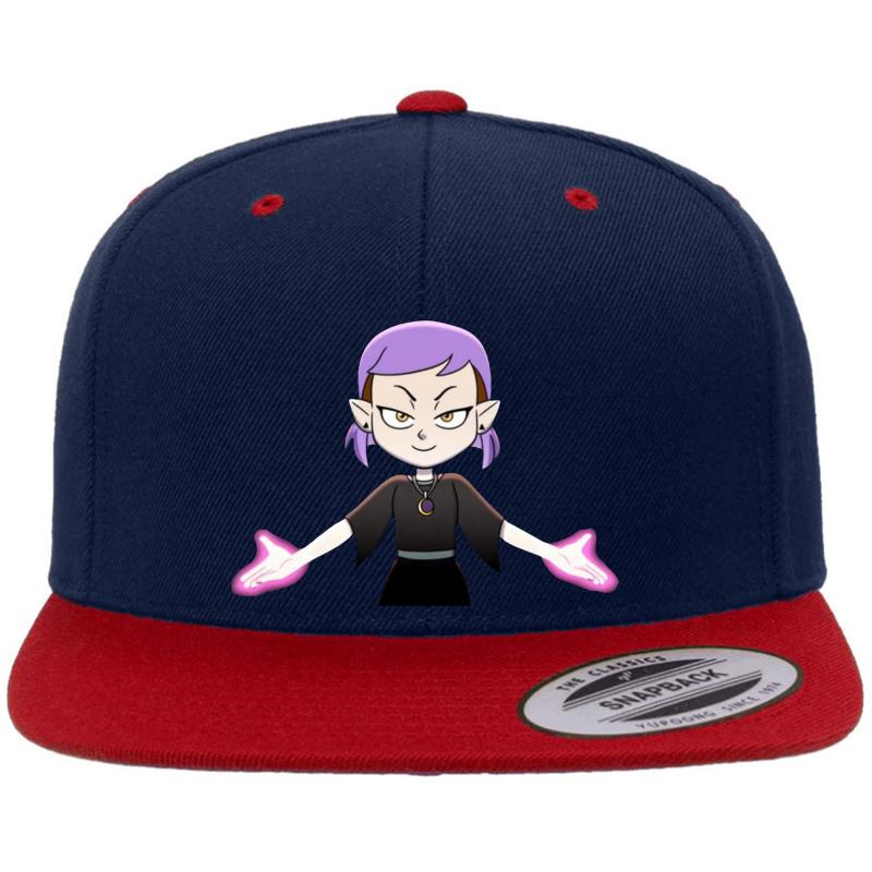 Amity Blight Updated Purple Hair Intro Premium Flat Bill Snapback Cap  Navy