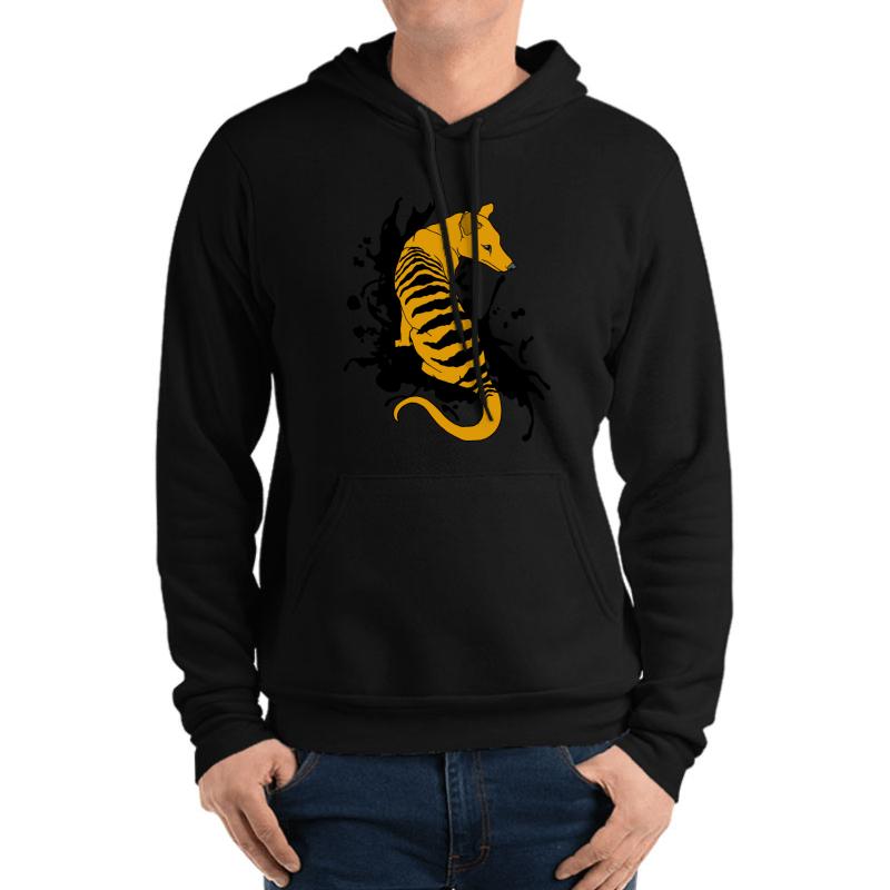 Thylacine Ink Unisex Hooded Sweatshirt Men Black