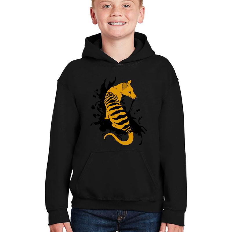 Thylacine Ink Youth Hooded Sweatshirt Boy Black