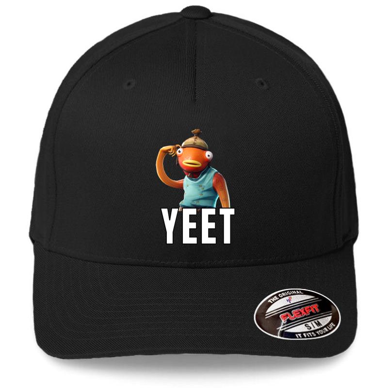 Yeet Fishstick Skin Flexfit Baseball Cap  Black