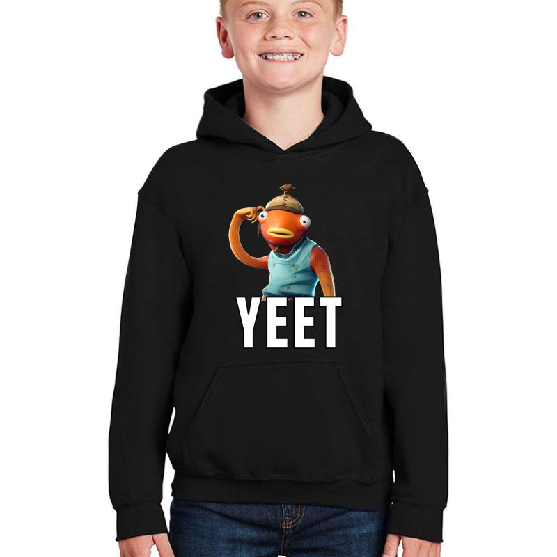 Yeet Fishstick Skin Youth Hooded Sweatshirt Boy Black