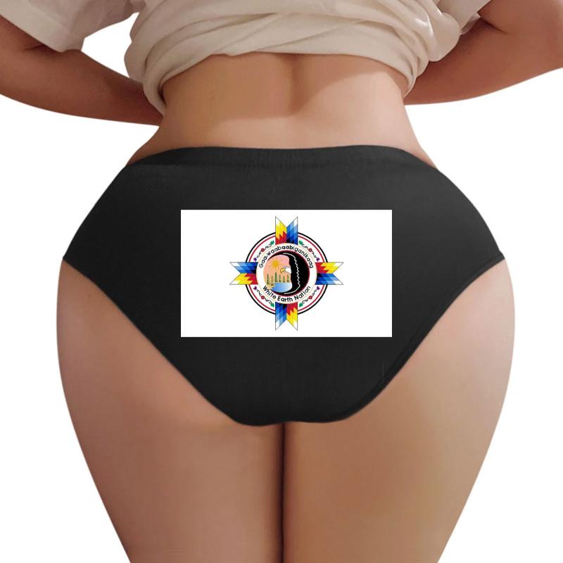 White Earth Band Of The Ojibwe Flag Women Underwear Panties Women Black