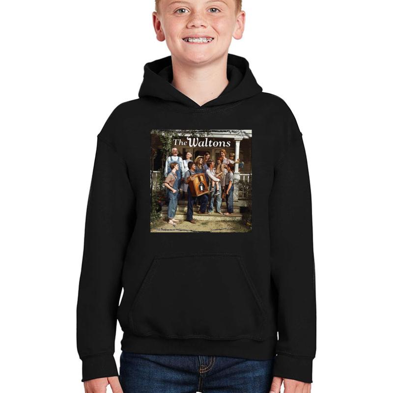 The Waltons Family Painting Youth Hooded Sweatshirt Boy Black