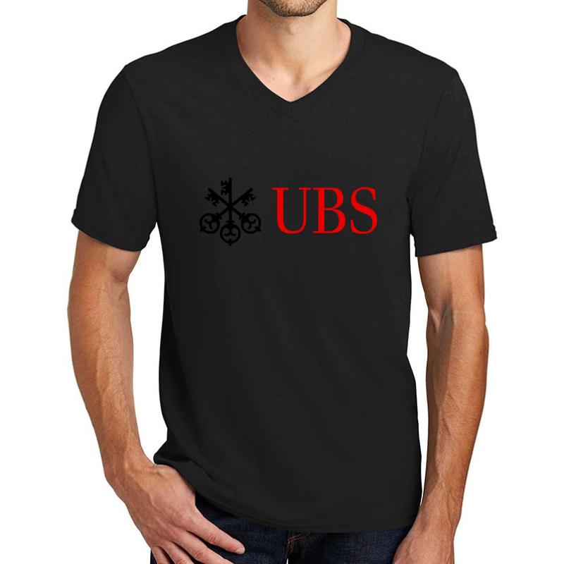 Ubs Unisex V-Neck T-Shirt Men Black