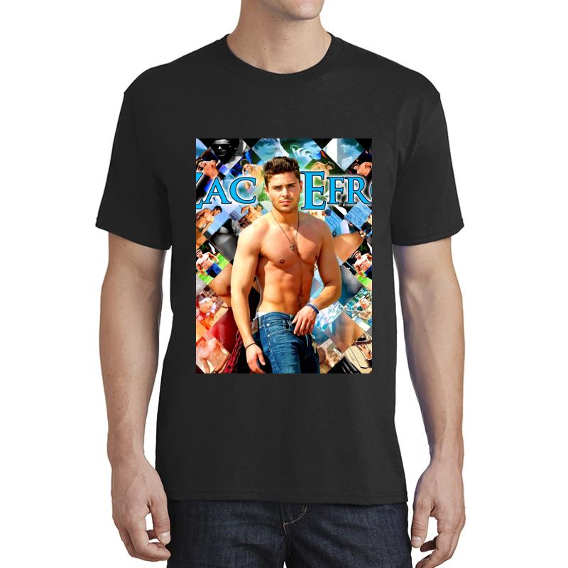 Zac Efron Unisex T-Shirt Men Black