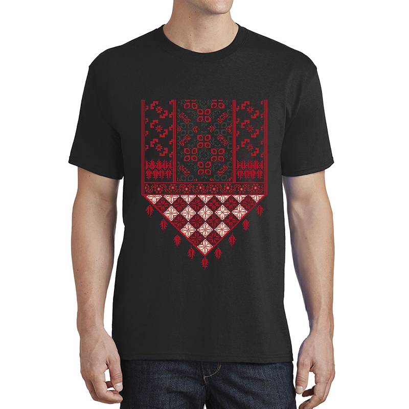 Palestinian Embroidery Tatreez Cross Stitch Art Design Arabic Unisex Polo Jersey Sport Shirts