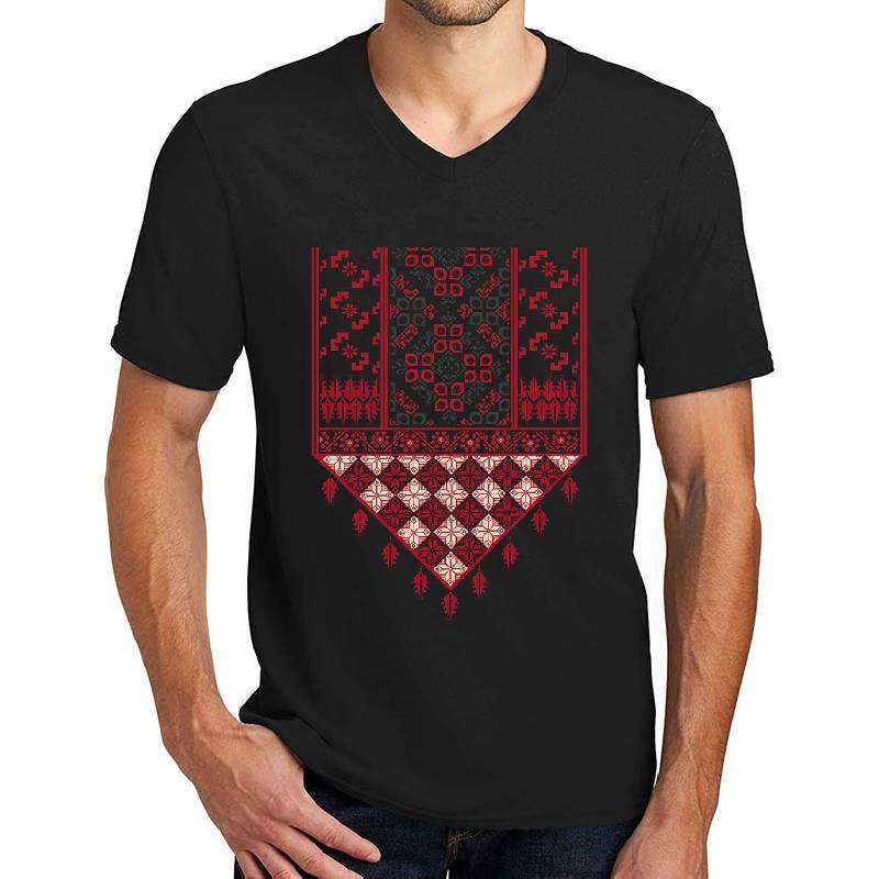 Palestinian Embroidery Tatreez Cross Stitch Art Design Arabic Unisex Polo Jersey Sport Shirts
