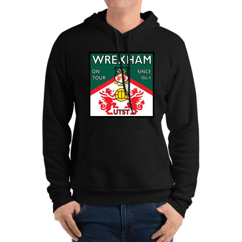 Wrexham Afc Square Design Unisex Hooded Sweatshirt Men Black