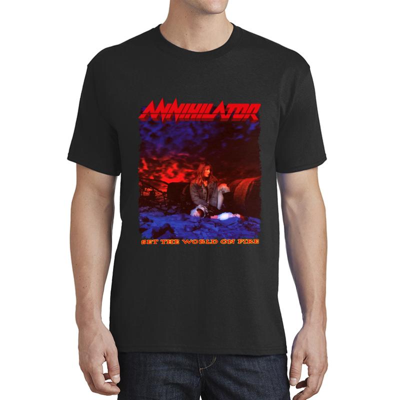 Annihilator - Set The World On Fire Unisex T-Shirt Men Black