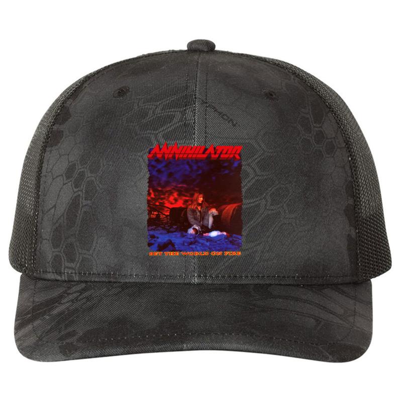 Annihilator - Set The World On Fire Richardson Premium Trucker Snapback Cap  Kryptek Typhon Black