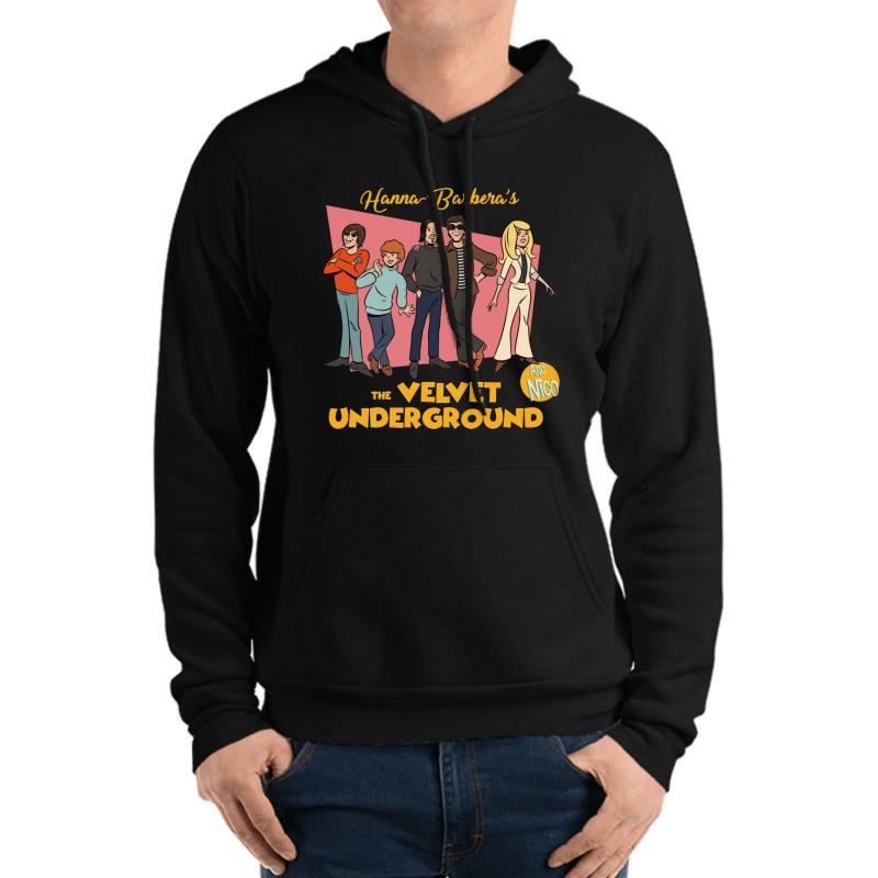 The Velvet Underground And Nico Barbera's - Rock Band Unisex Hooded Sweatshirt Men Black