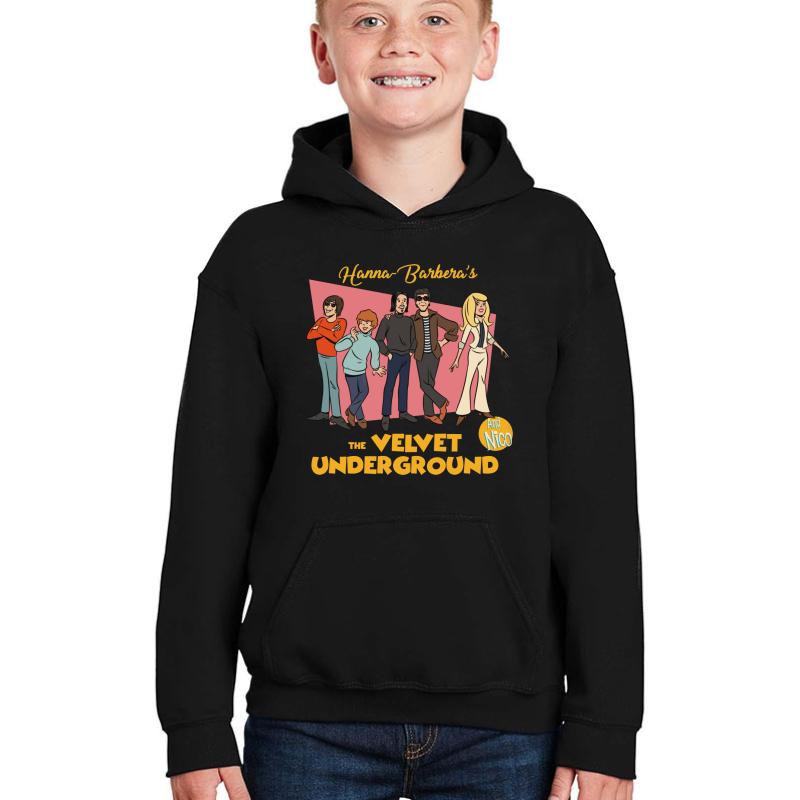 The Velvet Underground And Nico Barbera's - Rock Band Youth Hooded Sweatshirt Boy Black