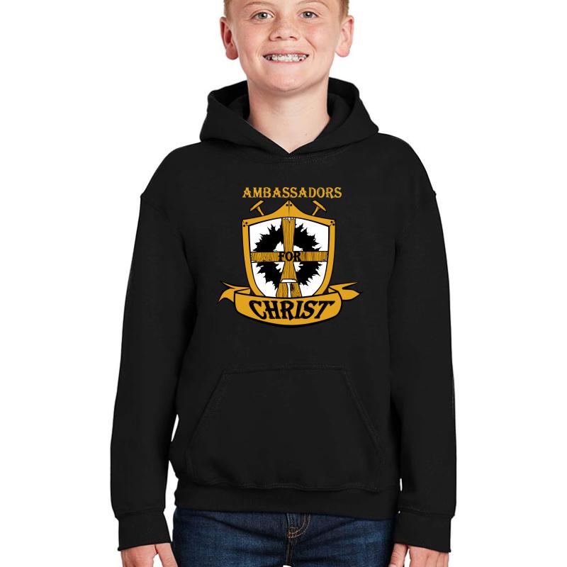 Ambassadors For Christ Logo Youth Hooded Sweatshirt Boy Black