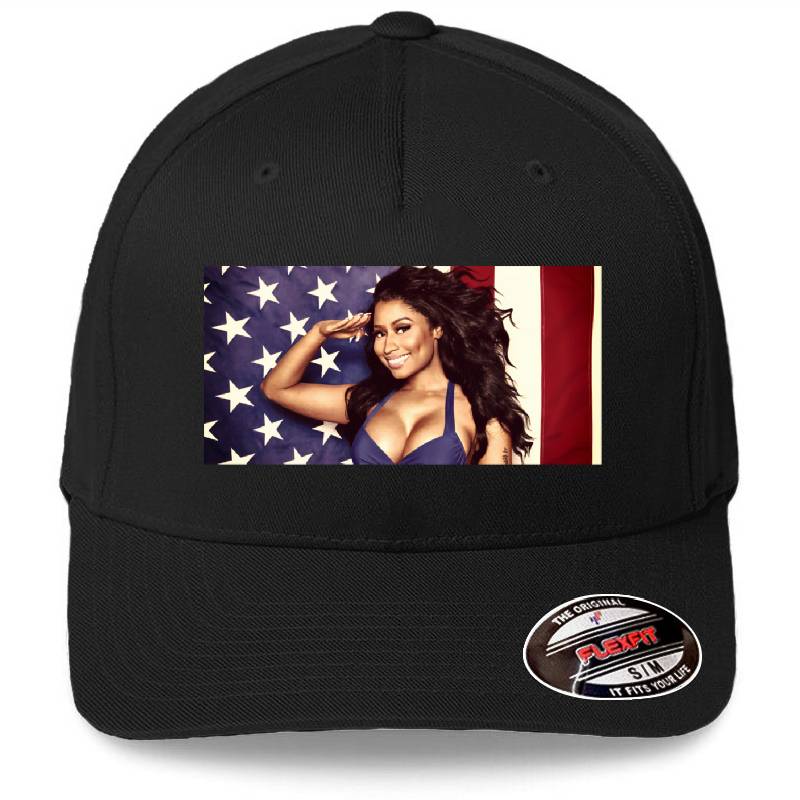 Nicki Manaj American Flag	 Premium Flat Bill Snapback Caps