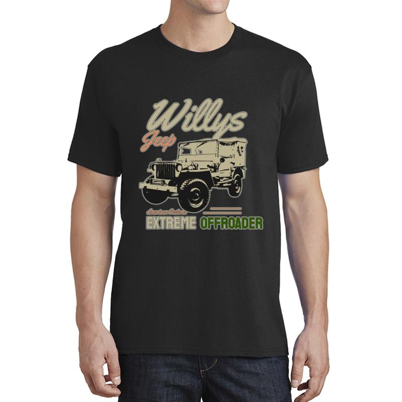 Vintage Willys Unisex T-Shirt Men Black