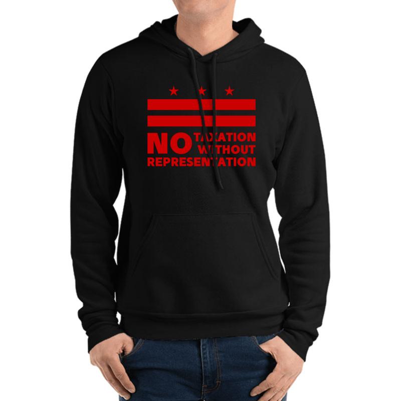 Washington Dc Statehood - No Taxation Without Representation Unisex Hooded Sweatshirt Men Black