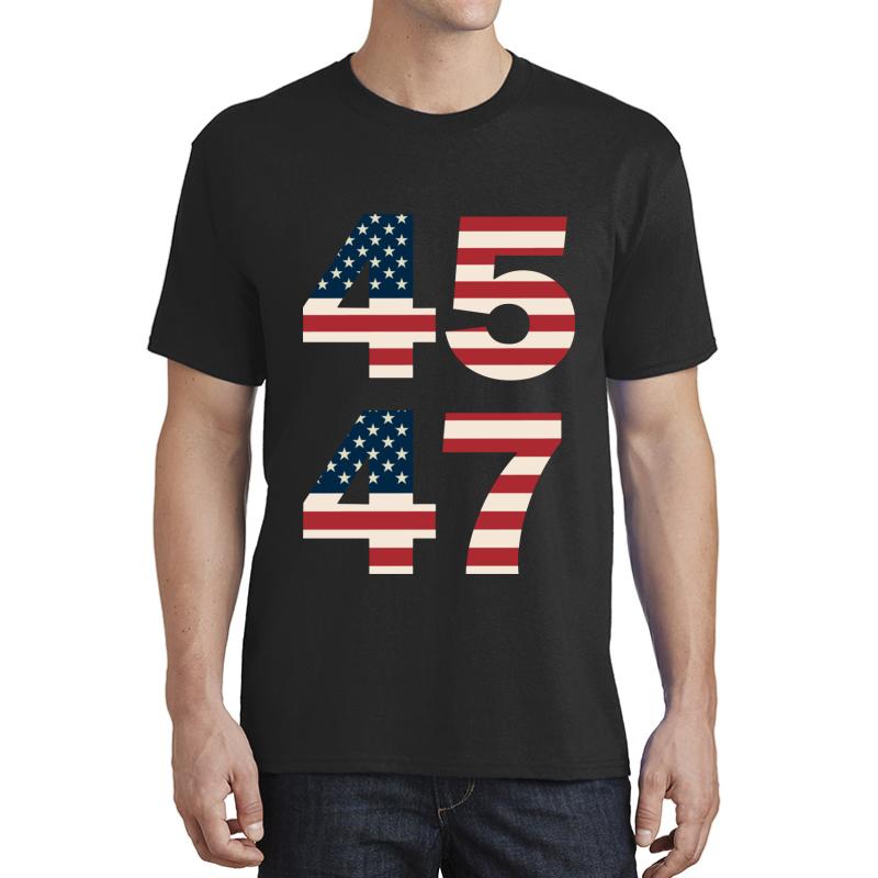 45 47 Trump 2024 Unisex T-Shirt Men Black