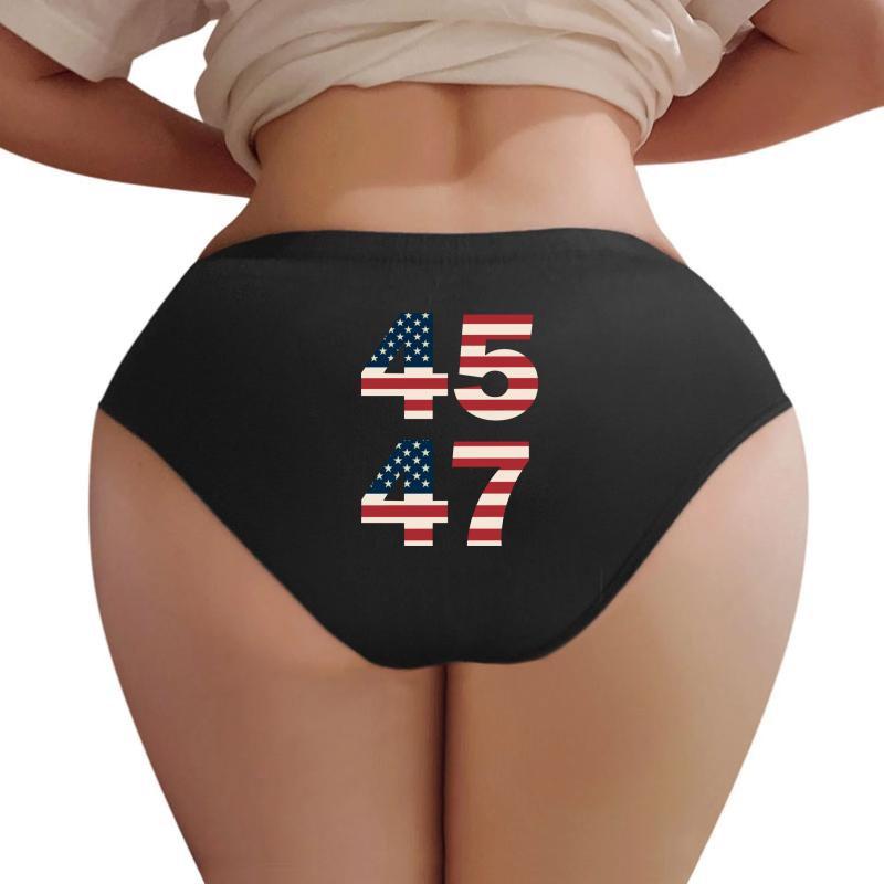 45 47 Trump 2024 Women Underwear Panties Women Black