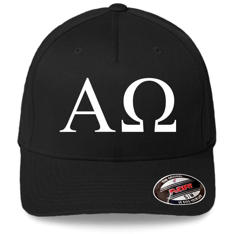 Alpha And Omega Flexfit Baseball Cap  Black