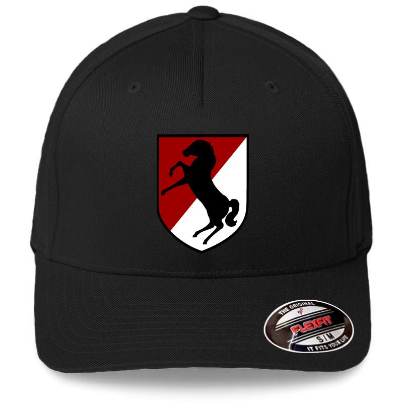 11Th Armored Cavalry Regiment Us Army  Flexfit Baseball Cap  Black