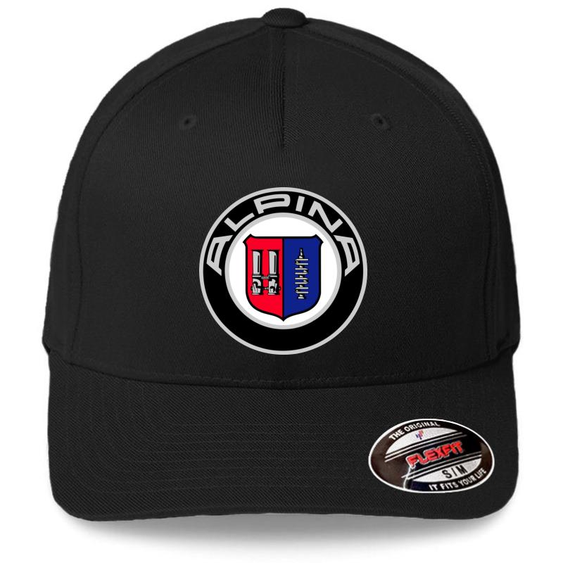 Alpina - Classic Car Logos Flexfit Baseball Cap  Black