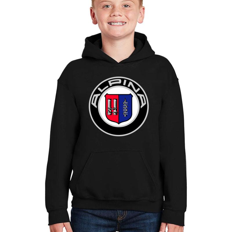 Alpina - Classic Car Logos Youth Hooded Sweatshirt Boy Black