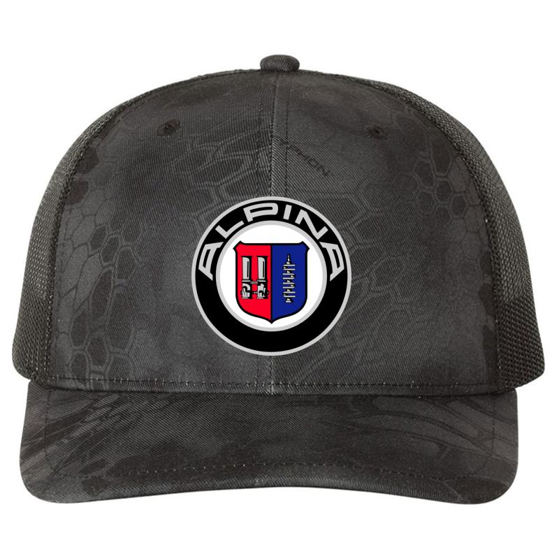 Alpina - Classic Car Logos Richardson Premium Trucker Snapback Cap  Kryptek Typhon Black