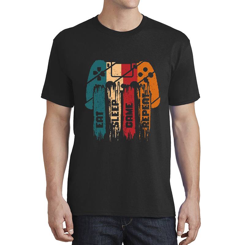 Eat Sleep Game Repeat Classique t-shirt Unisex Polo Jersey Sport Shirts