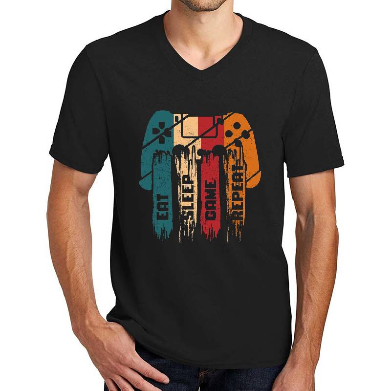 Eat Sleep Game Repeat Classique t-shirt Unisex Polo Jersey Sport Shirts