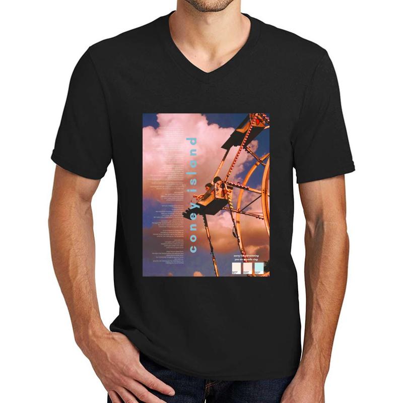 Album Coney Island Taylor Swift Unisex V-Neck T-Shirt Men Black