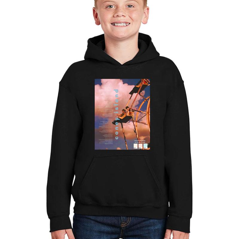 Album Coney Island Taylor Swift Youth Hooded Sweatshirt Boy Black