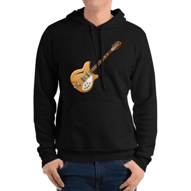 Wonderful Natural Rickenbacker Unisex Hooded Sweatshirt Men Black