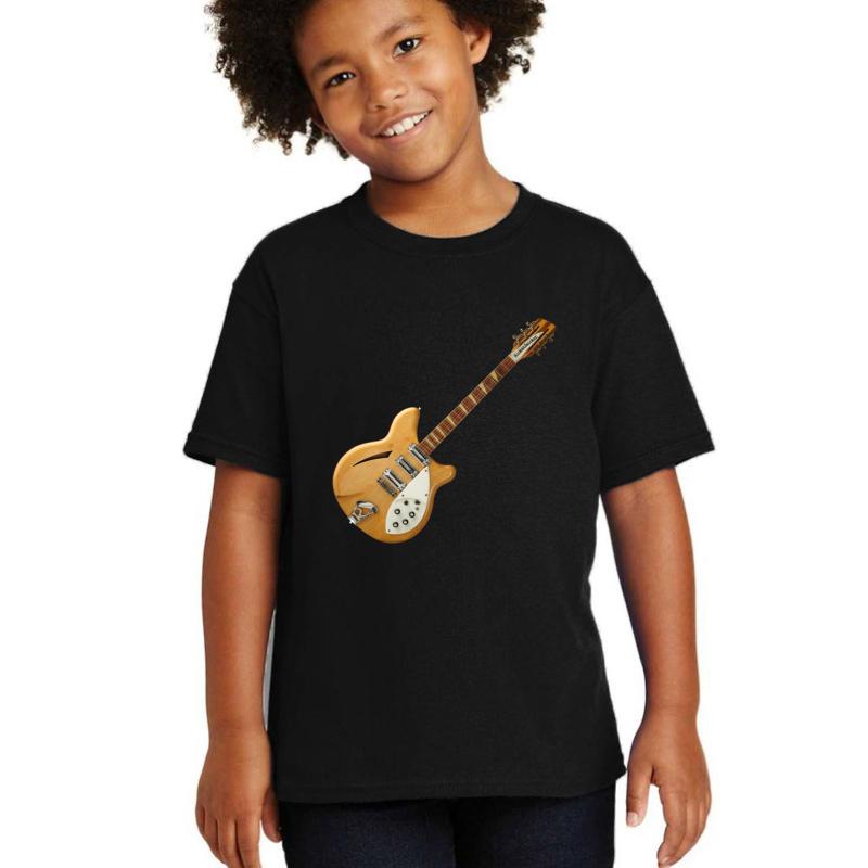 Wonderful Natural Rickenbacker Youth T-Shirt Boy Black