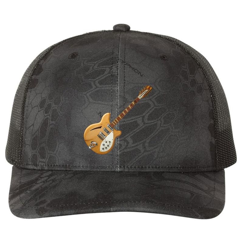 Wonderful Natural Rickenbacker Richardson Premium Trucker Snapback Cap  Kryptek Typhon Black