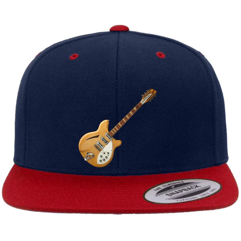 Wonderful Natural Rickenbacker Premium Flat Bill Snapback Cap  Navy