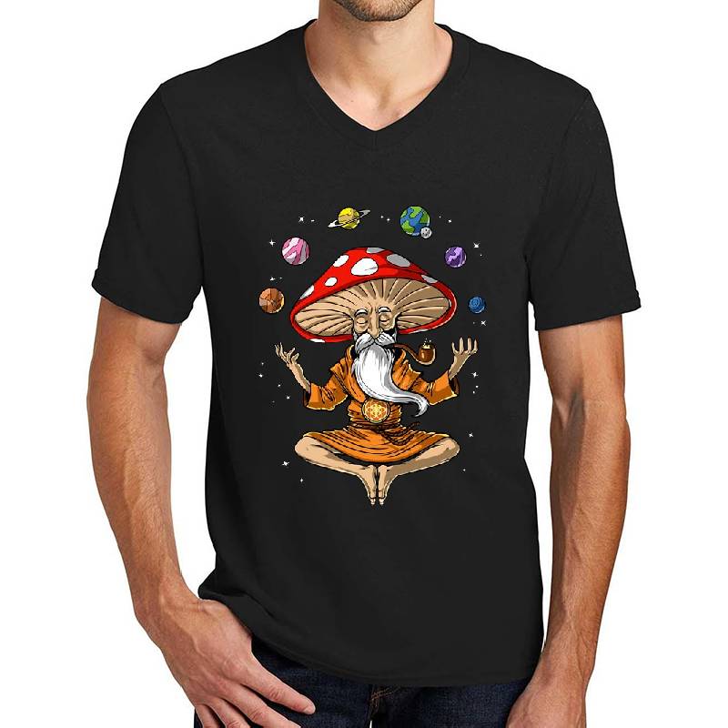 Magic Mushroom Buddha Premium Flat Bill Snapback Caps